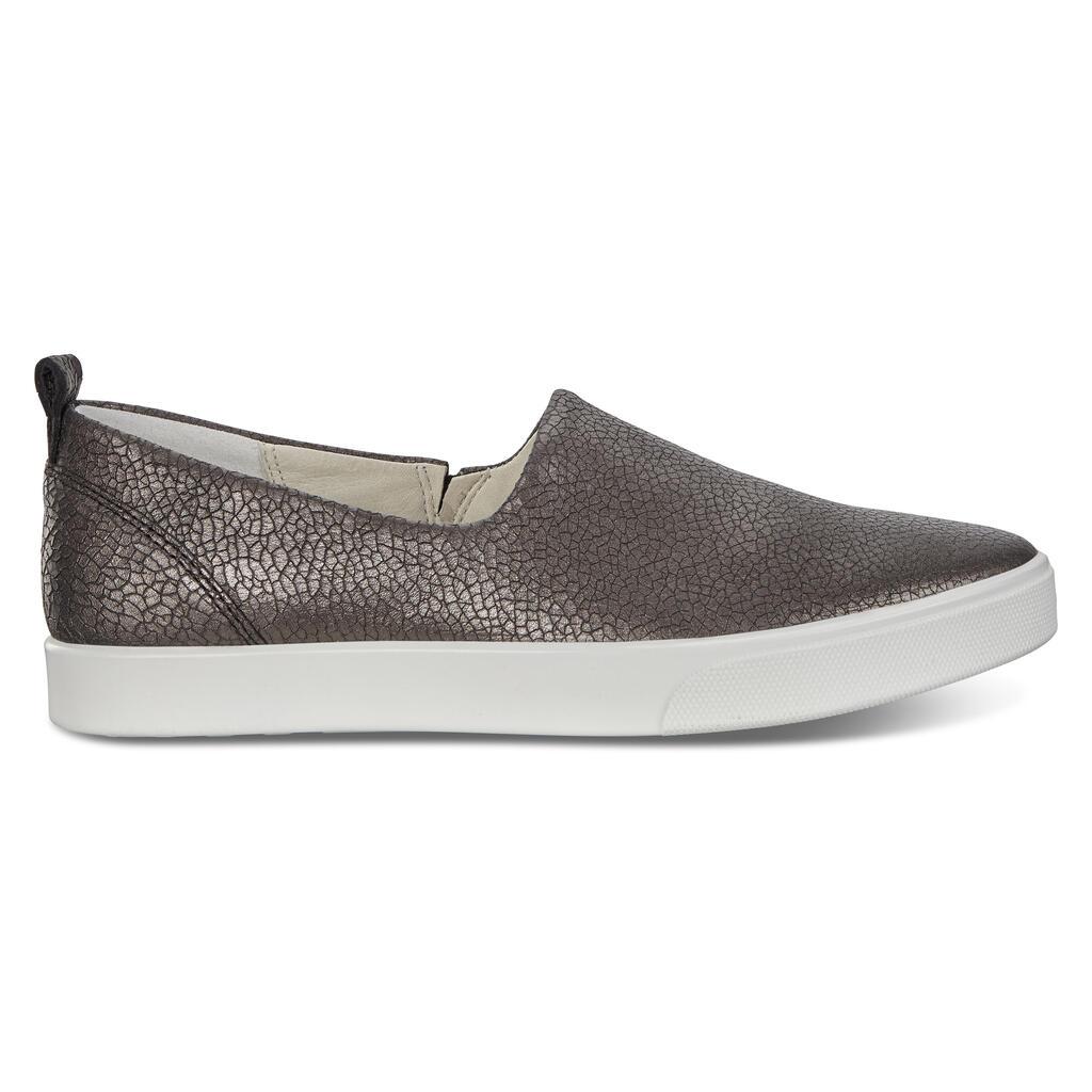 Ecco Gillian Womens Slip On Sneakers In Black/Grey - India RLH-904526